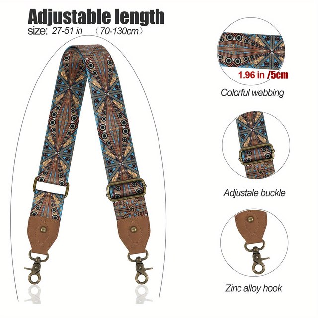 Ethnic Embroidery Wide Purse Straps For Women Crossbody Bags Replacement Guitar  Strap For Cross Body Shoulder Bag - AliExpress